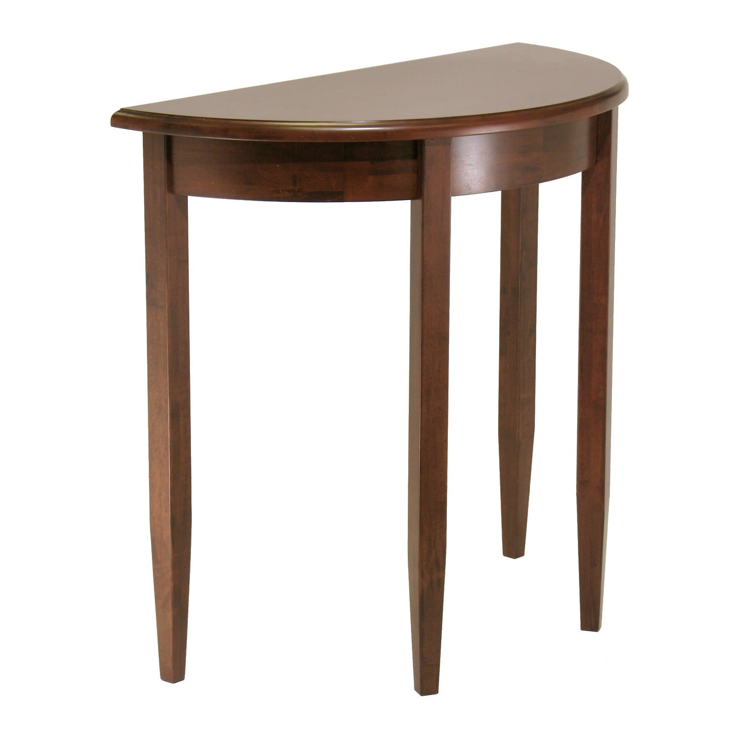 Winsome Concord Half Moon Console Table, Walnut Finish