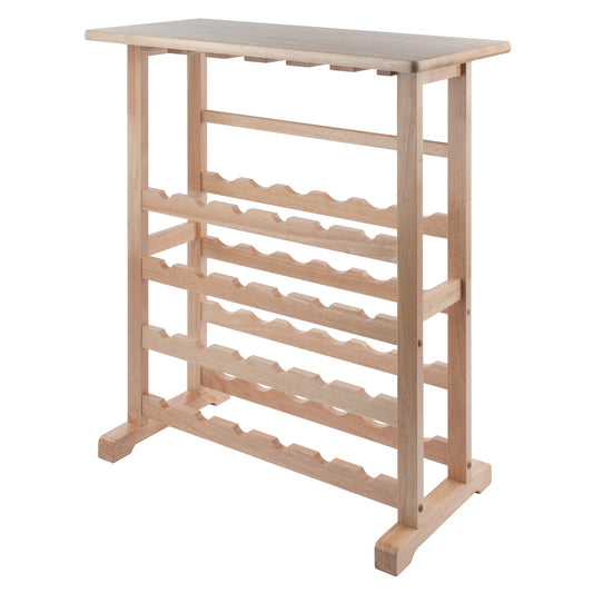 Winsome Wood Vinny 24-Bottle Wine Rack, Natural, Multiple Finishes