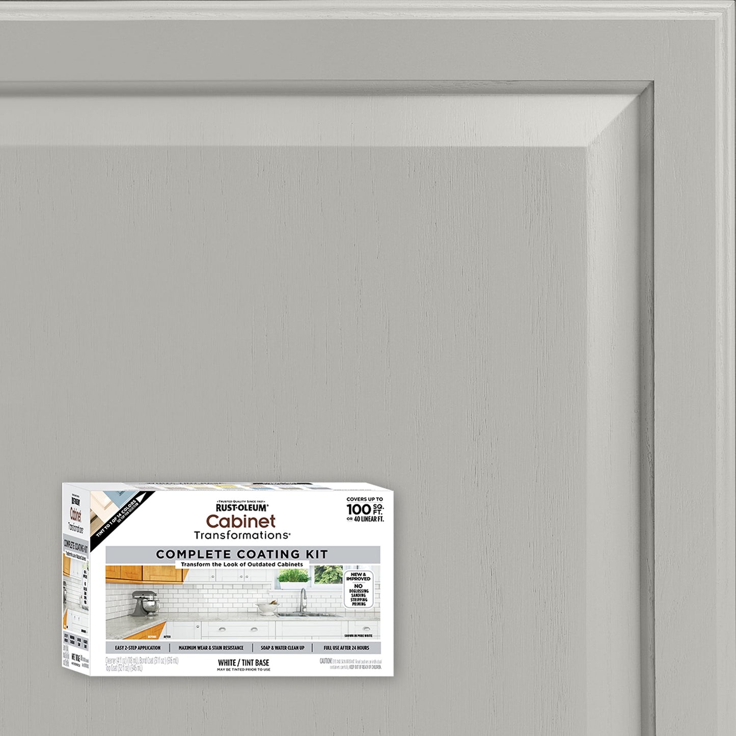 Winter Fog, Rust-Oleum Cabinet Transformations Satin Coating Kit-37467809T, Quart