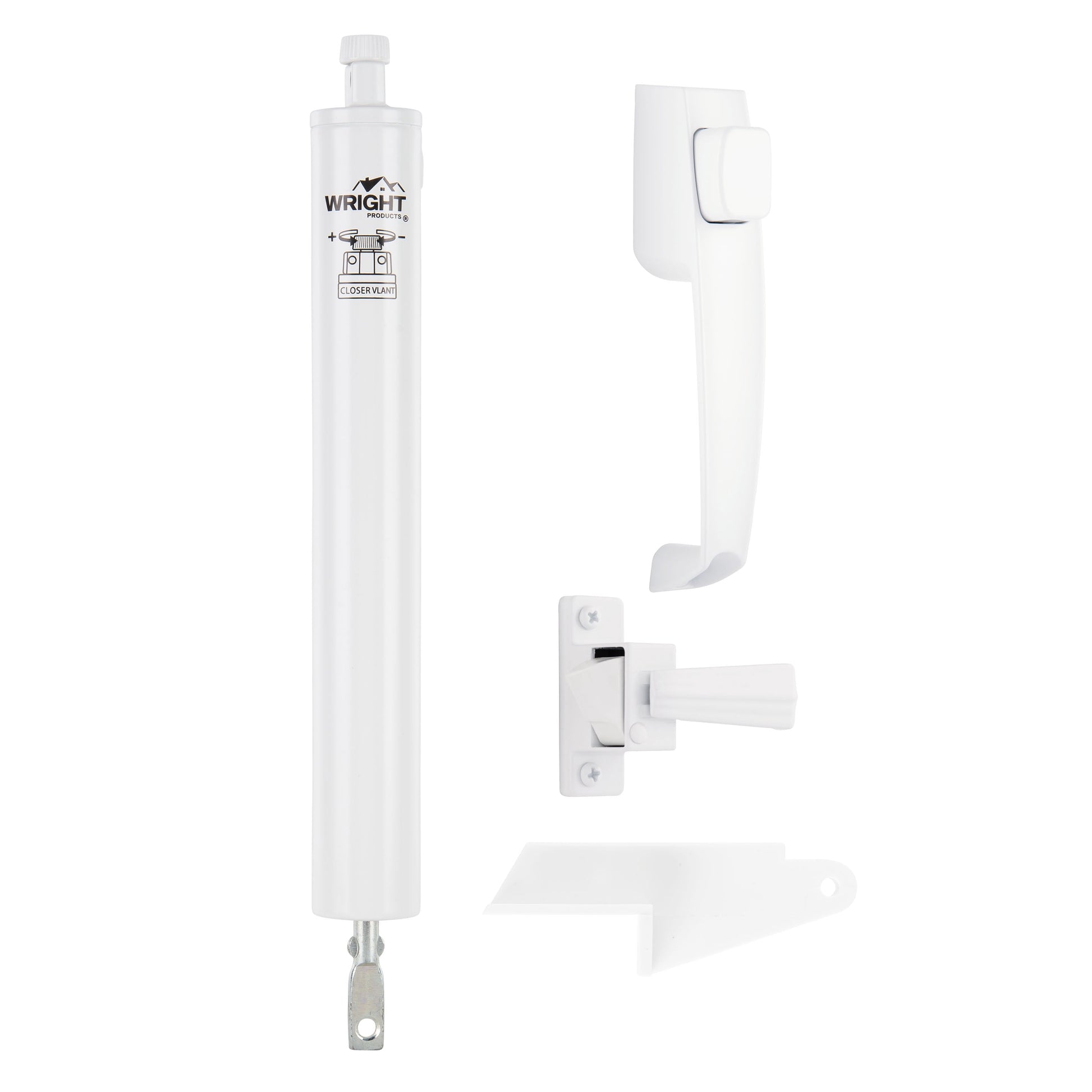 Wright Products Lanai Screen Door Closer and Latch Combo, White, for Out-Swinging Screen Doors