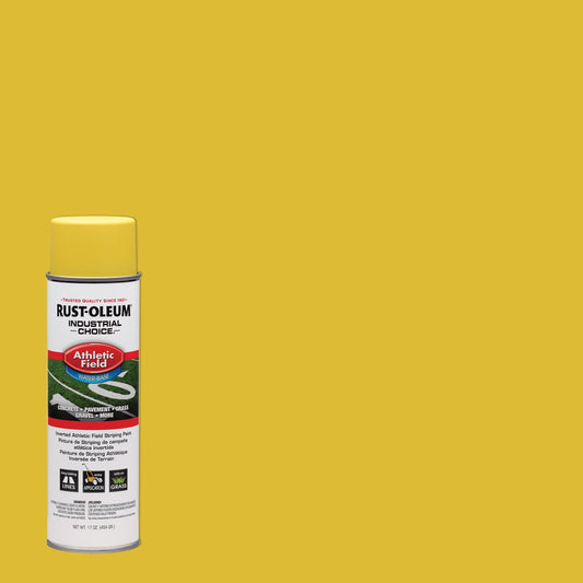 12 Pack, Yellow, Rust-Oleum Industrial Choice Athletic Field Striping Spray Paint- 17 oz