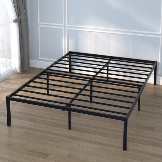 Yoneston 18 Inch Queen Size Steel Platform Bed Frame for Kids Students No Box Spring Mattress Foundation with Under-Bed Storage
