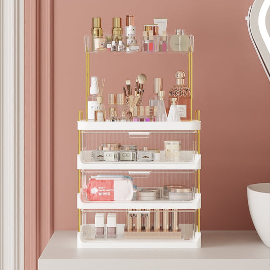 Yoneston 4-Tier Vanity Organizer with 3 Drawers