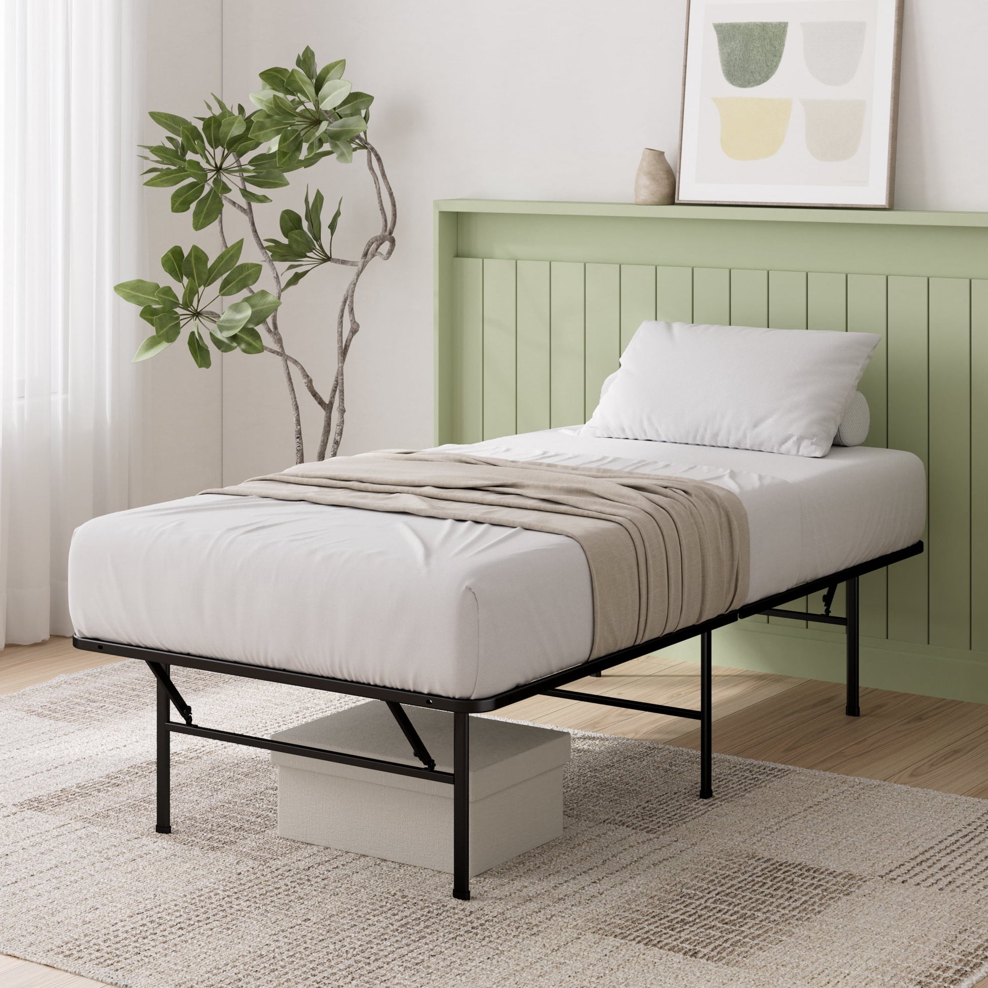 Zinus Base de Cama Smartbase de Metal de 14" de Alta Resistencia, Twin