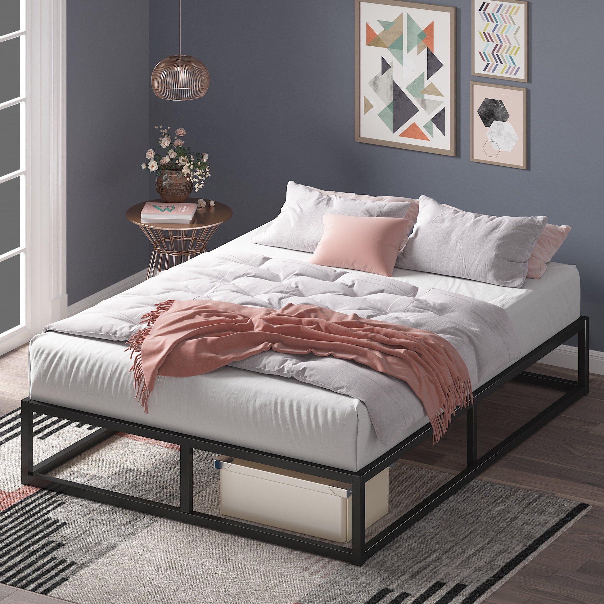 Zinus Joseph 10" Modern Studio Platform Low Profile Bed Frame, Queen