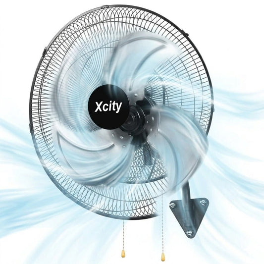 avobird 20-Inch Metal Wall-Mounted Fan â€” 3-Speed Settings, 90Â° Left-to-Right Oscillation, Powerful Airflow Up to 2600 CFM â€” High-Velocity Industrial Fan, Ideal for Homes, Factories, and Workshops