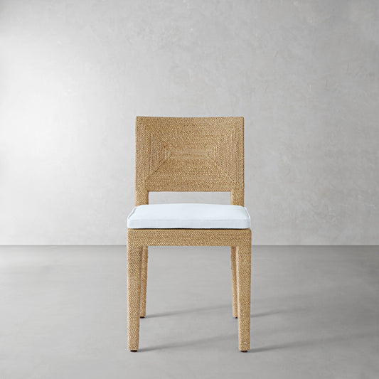 Point Reyes Side Chair Cushion,Sunbrella Performance Canvas\, Light Blue,