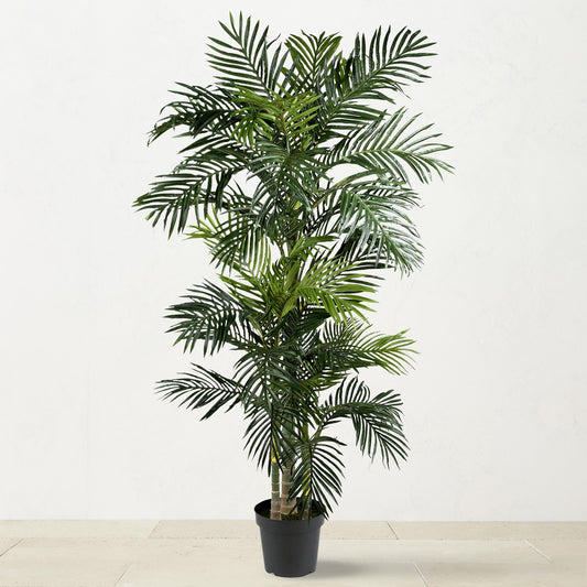 Faux Indoor Golden Cane Silk Palm Tree, 78",WSNOADS,Live & Faux Plants