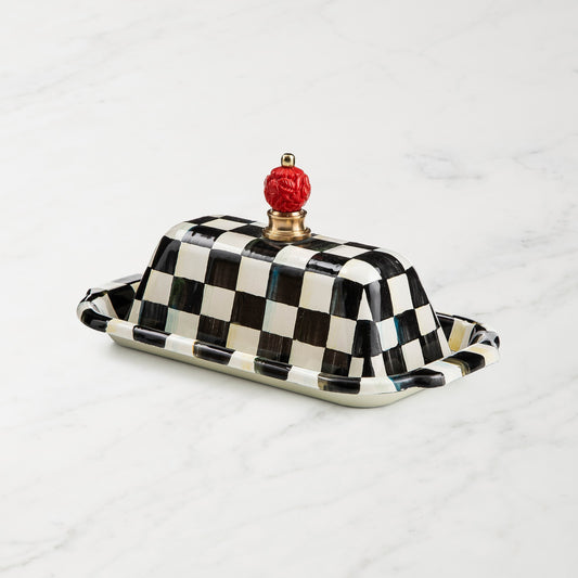 MacKenzie-Childs Courtly Check Butter Box,,WSNOADS