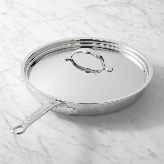 Hestan ProBond Luxe Professional Clad Stainless-Steel Skillet with Lid,Covered Skillet\, 12.5",