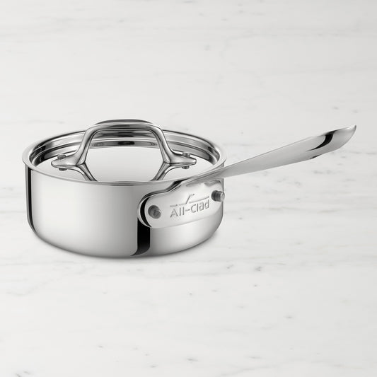 All-Clad D3 Tri-Ply Stainless-Steel Saucepan,1-Qt.,