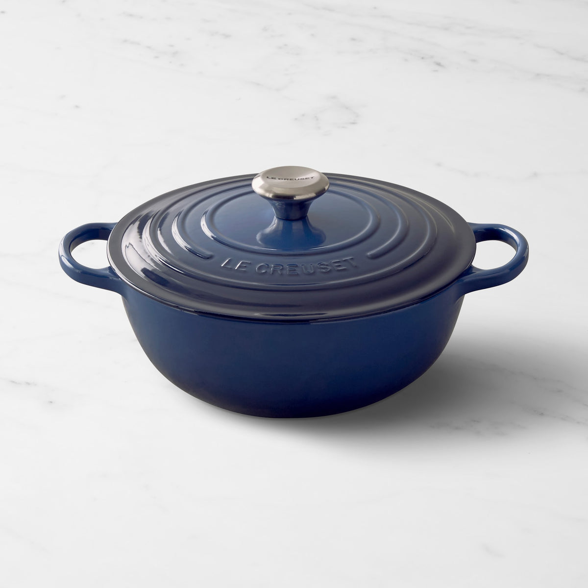Le Creuset Signature Enameled Cast Iron Soup Pot, 4.5-Qt.,Lapis,