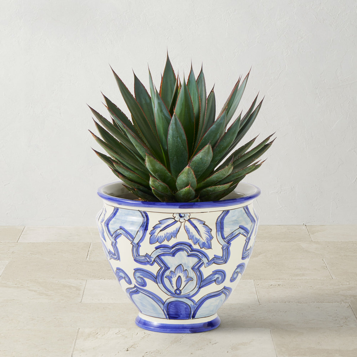 Italian Hand-Painted Capri Planter,Small,