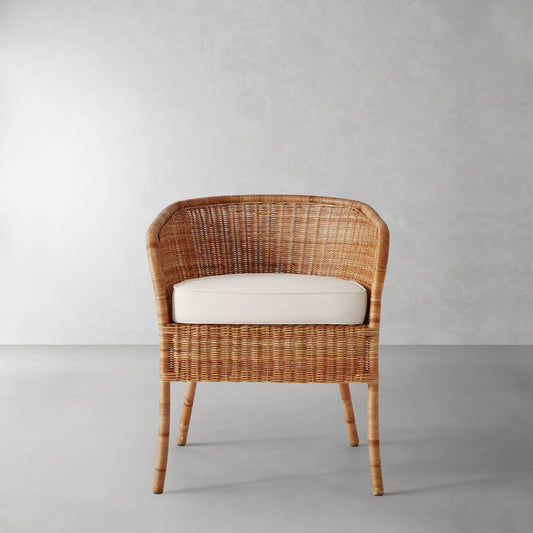 Topanga Armchair Cushion,Sunbrella Performance Canvas\, Canvas,