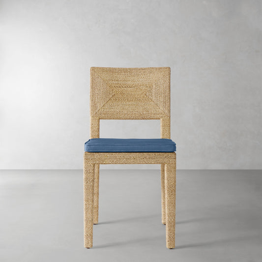 Point Reyes Side Chair Cushion,Denim,