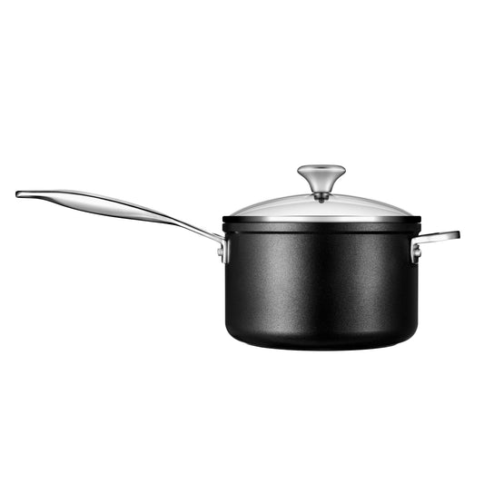 Le Creuset Toughened Nonstick PRO Saucepan,3qt. Saucepan w/ Glass Lid,