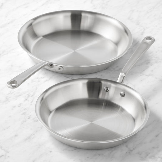 Made In Stainless-Steel Fry Pan, Set of 2,10" & 12",