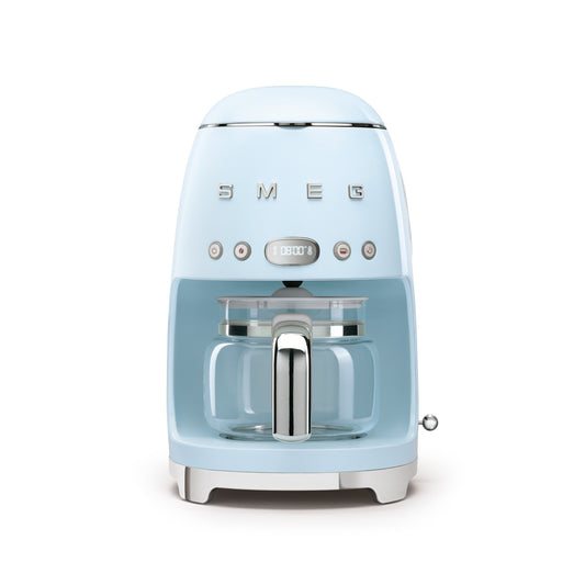 SMEG Drip Coffee Maker, 10-cup,Pastel Blue,