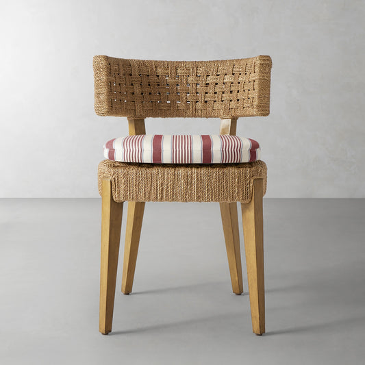 Santorini Side Chair Cushion,Georgia Stripe\, Red,