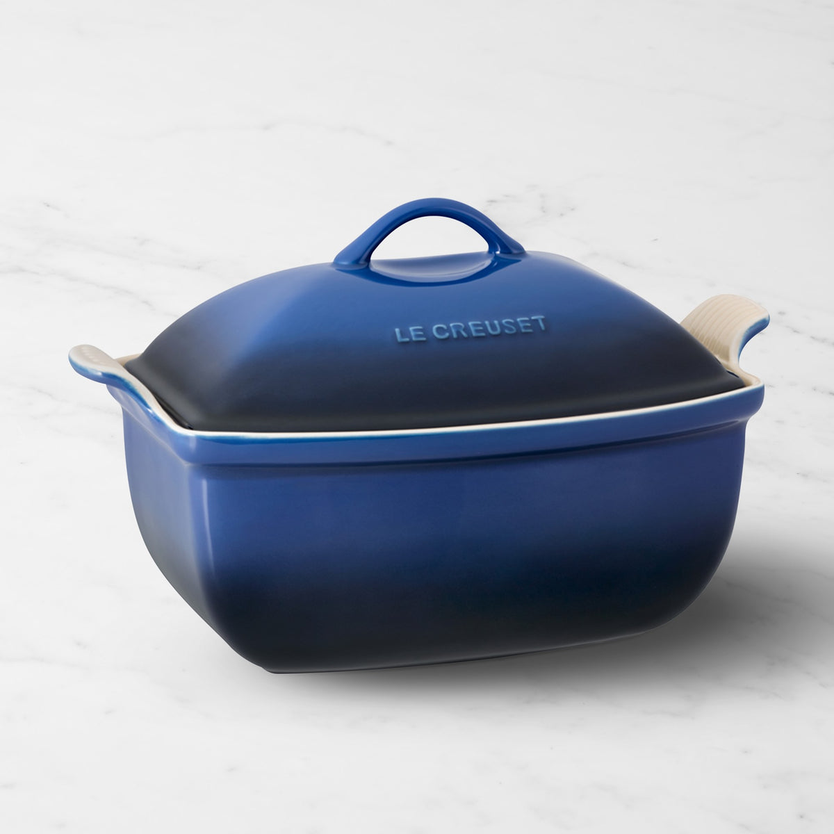 Le Creuset Heritage Stoneware Deep Covered Baker, 4 1/2-Qt.,Lapis,
