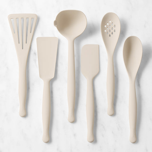 GreenPan Premiere Silicone Tools, Set of 6,Bisque,