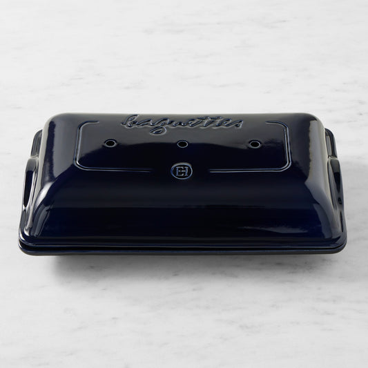 Emile Henry French Ceramic Baguette Baker,Navy,