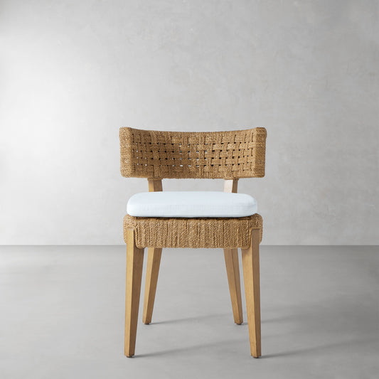 Santorini Side Chair Cushion,Sunbrella Performance Canvas\, Light Blue,
