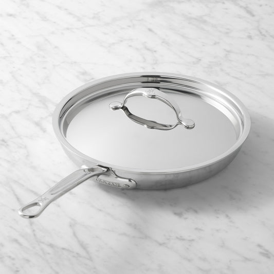 Hestan ProBond Luxe Professional Clad Stainless-Steel Skillet with Lid,Covered Skillet\, 11",