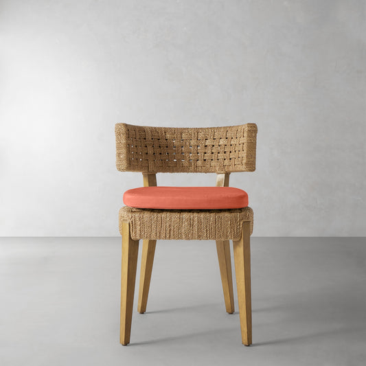 Santorini Side Chair Cushion,Sunbrella Performance Canvas\, Persimmon,
