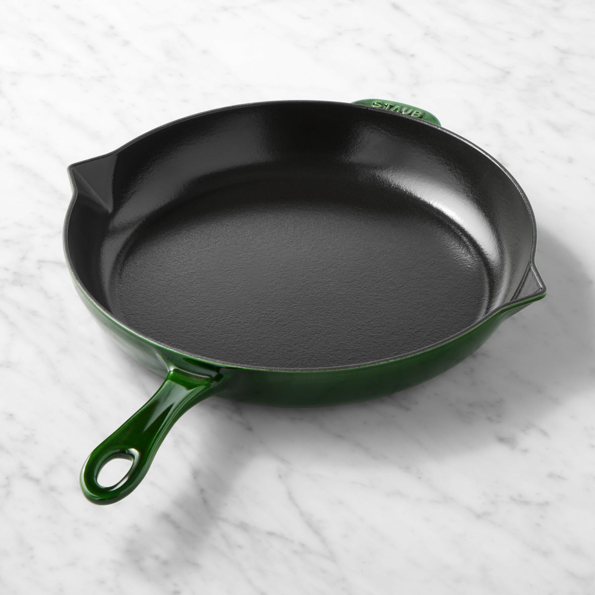 Staub Enameled Cast Iron Fry Pans,Basil,Pan\, 12"
