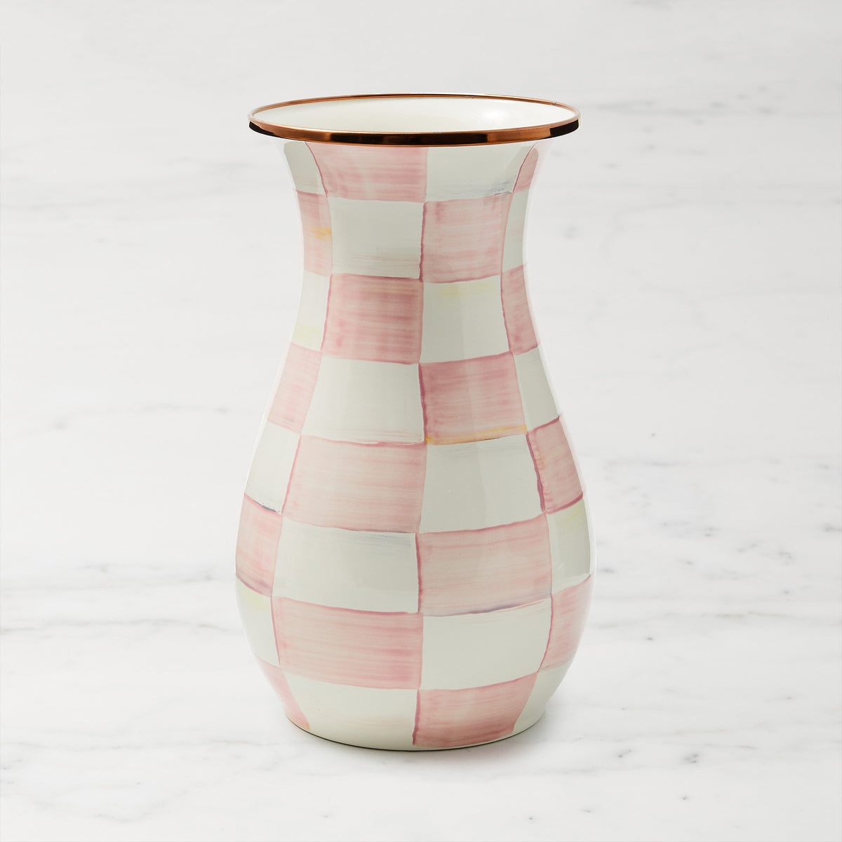 MacKenzie-Childs Rosy Check Tall Vase,,WSNOADS