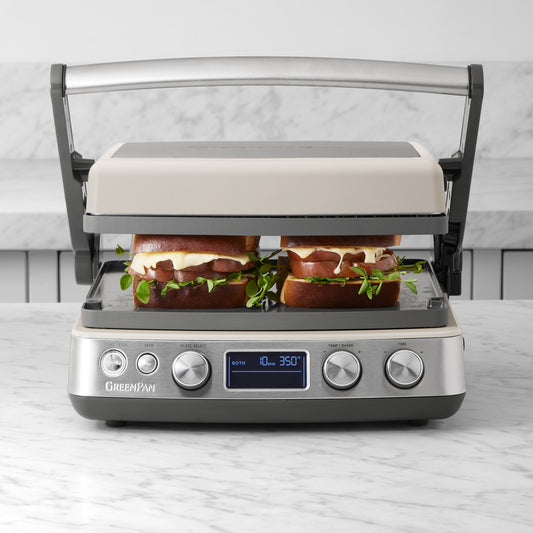 GreenPan Elite Multi Grill & Griddle,Cloud Cream,