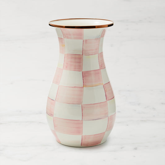 MacKenzie-Childs Rosy Check Tall Vase,,WSNOADS