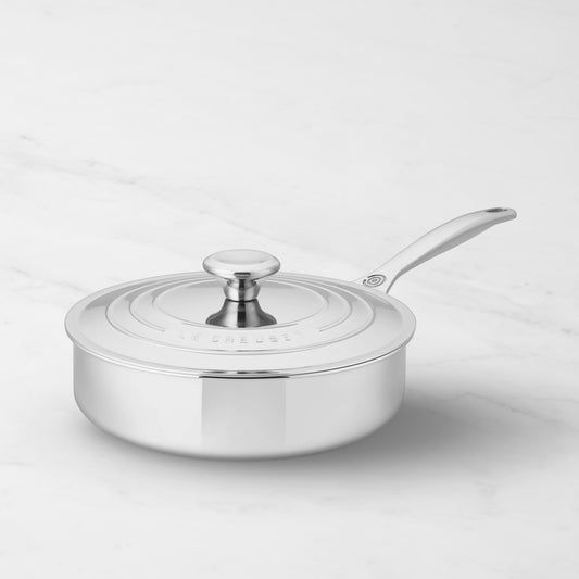 Le Creuset Signature Stainless-Steel Sauté Pan, 3-Qt.,,WSNOADS