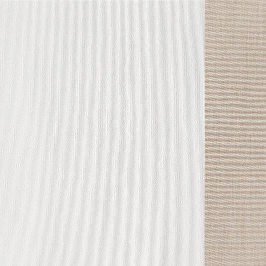 Sullivan Swivel Counter Stool Cushion,Sunbrella Performance Canvas\, White with Flax Piping,