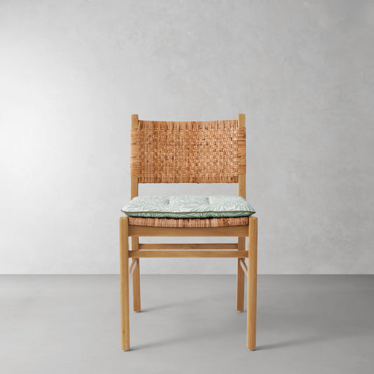 Sullivan Side Chair Cushion,Morris & Co.\, Larkspur Sage with Fern Piping,