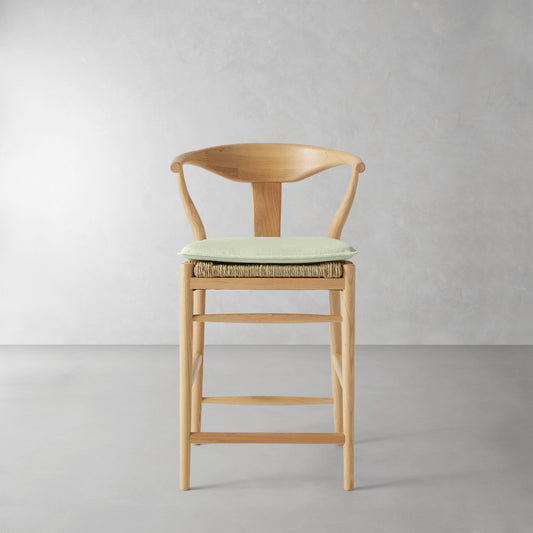 Baldwin Counter Stool Cushion,Sunbrella Performance Canvas\, Sage,