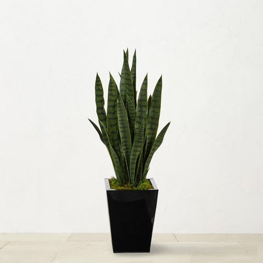 Faux Sansevieria Indoor Plant, 40",WSNOADS,Live & Faux Plants