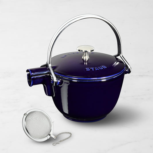 Staub Enameled Cast Iron Round Tea Kettle,,