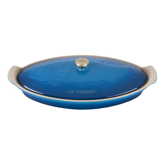 Le Creuset Stoneware Oval Fish Baker, 1 3/4 Qt.,Marseille,
