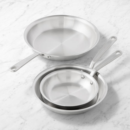 Made In Stainless-Steel Fry Pan, Set of 3,,WSNOADS
