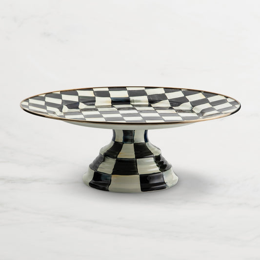 Mackenzie-Childs Courtly Check Large Pedestal Platter,,WSNOADS