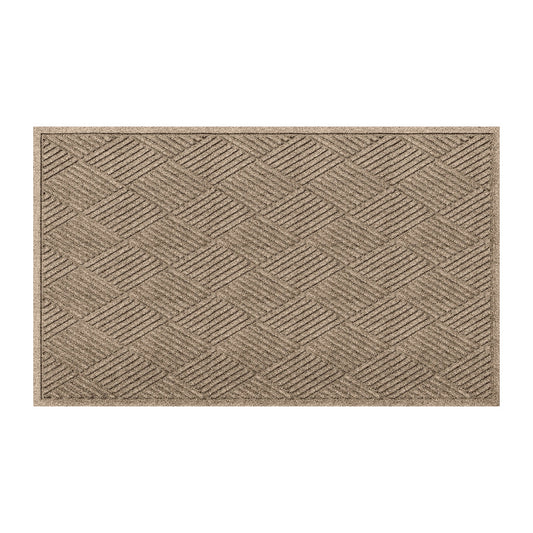 WaterHog Diamond Commercial Grade Indoor/Outdoor Mat, 3' X 5',Khaki,