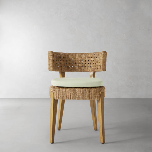 Santorini Side Chair Cushion,Sunbrella Performance Canvas\, Sage,