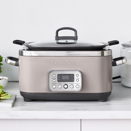 GreenPan Elite Slow Cooker, 6-qt,Clay,