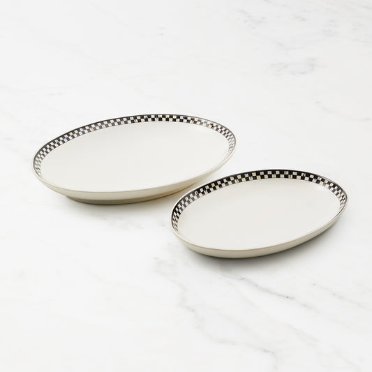 MacKenzie-Childs Everyday Stoneware Oval Platters, Set of 2,,WSNOADS