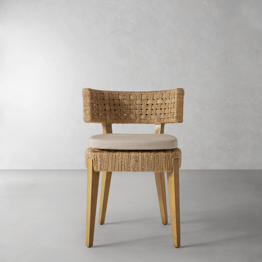 Santorini Side Chair Cushion,Sunbrella Performance Canvas\, Flint,