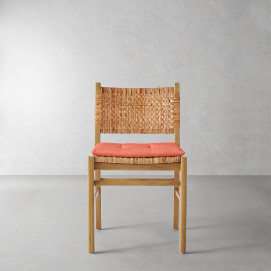Sullivan Side Chair Cushion,Sunbrella Performance Canvas\, Persimmon,