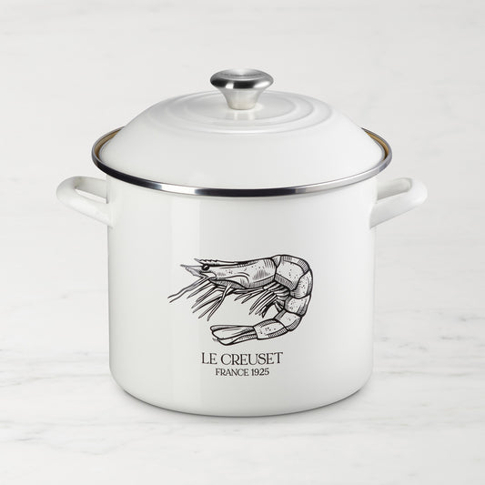 Le Creuset Enameled-Steel Crawfish Stockpot, 10-Qt.,,