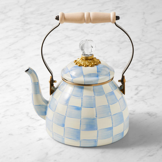 MacKenzie-Childs Sky Check Tea Kettle,2-Qt.,